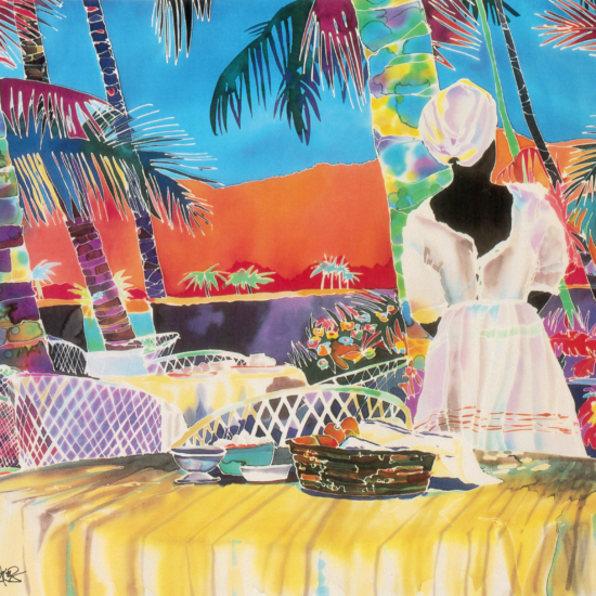 ジェニファー・マークスの絵画作品　タイトルは、ジャクメル・モーニング